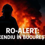 Incendiu masiv în București: RO-Alert emis pentru fum toxic
