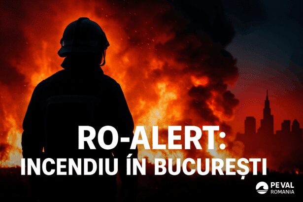 Incendiu masiv în București: RO-Alert emis pentru fum toxic