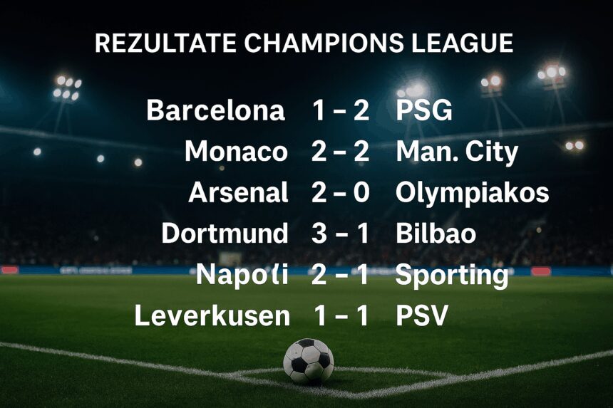 Rezultate Champions League – seară plină