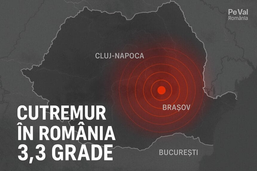 Cutremur în România, joi dimineață: seism resimțit lângă Brașov